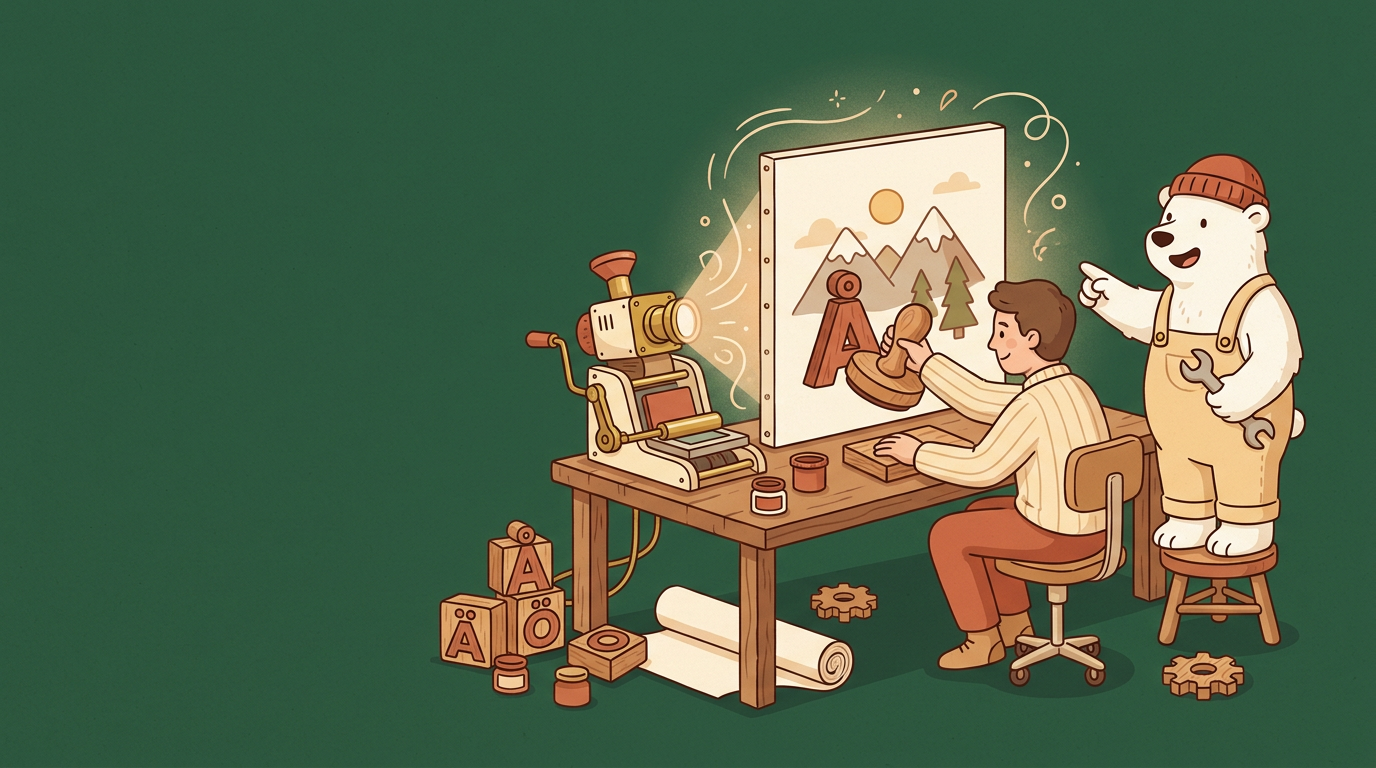 Illustration för lektionen Bildgenerator med textoverlay