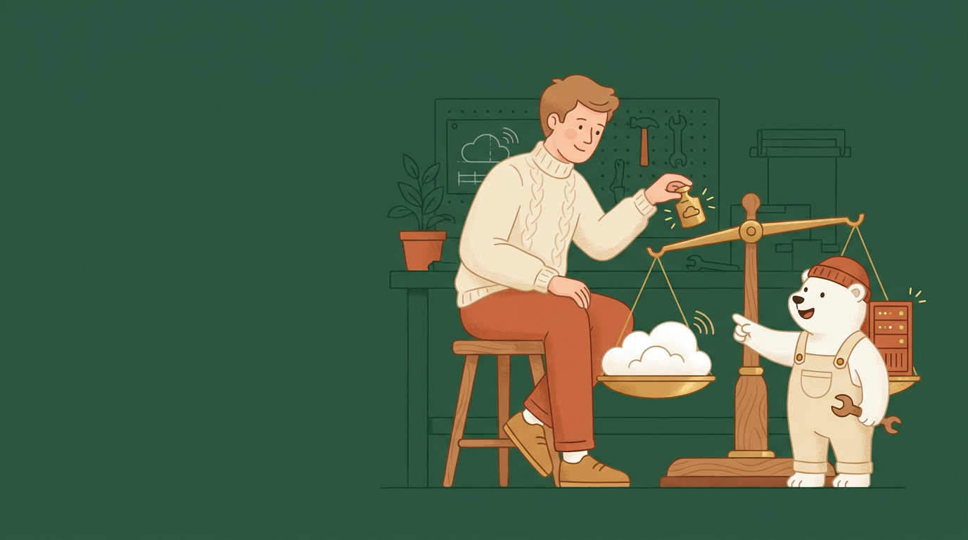 Illustration för lektionen n8n Cloud vs egen server