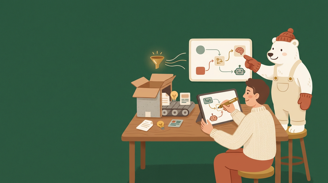 Illustration för lektionen När AI hör hemma i flödet