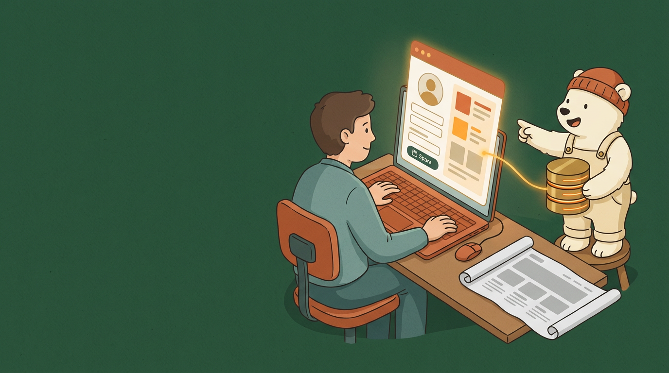 Illustration för lektionen När behöver du en databas?