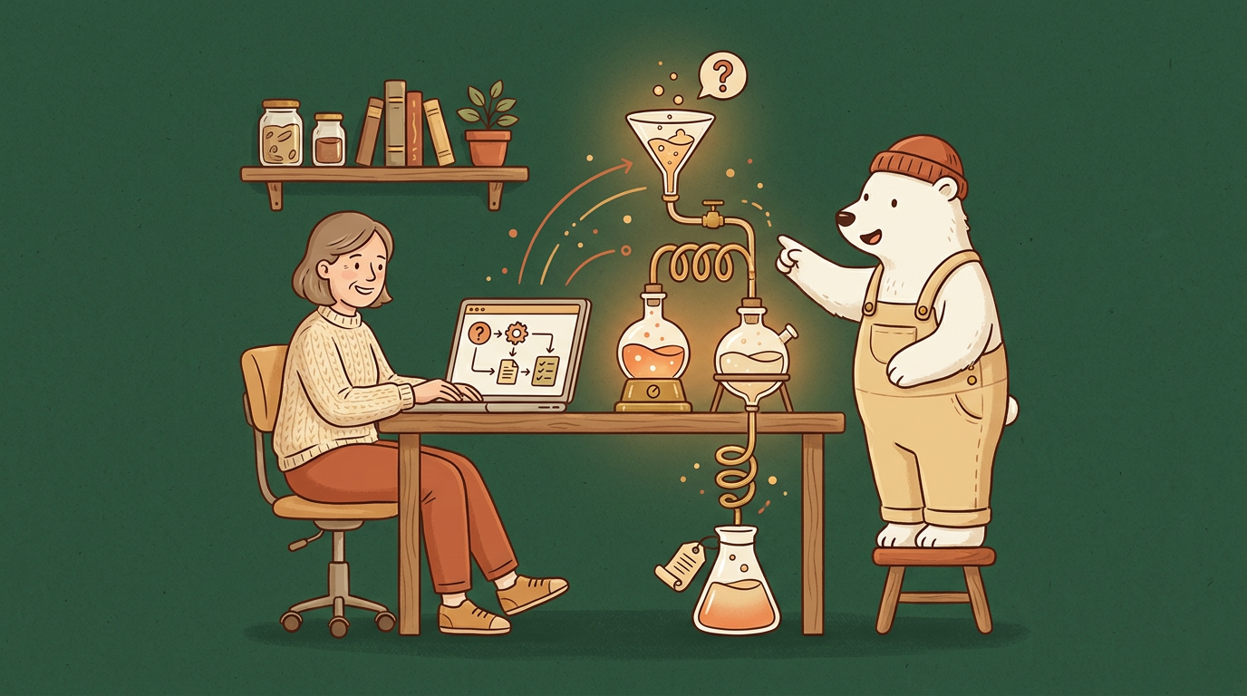 Illustration för lektionen Research-workflow