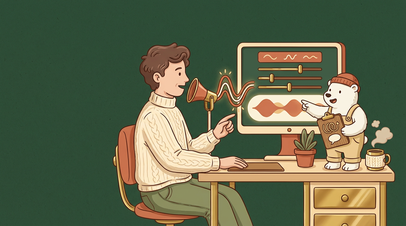 Illustration för lektionen Voice design från prompt