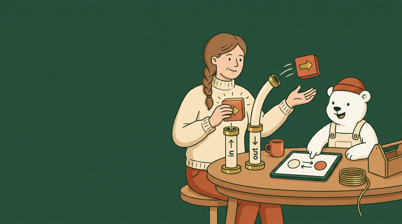 Illustration för lektionen Webhooks in/ut