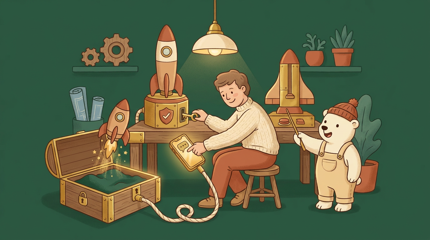 Illustration för lektionen WhatsApp via Twilio: Sandbox → produktion